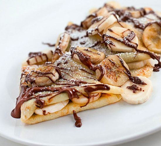 Crepe con plátano y chocolate de Elzade Cafe