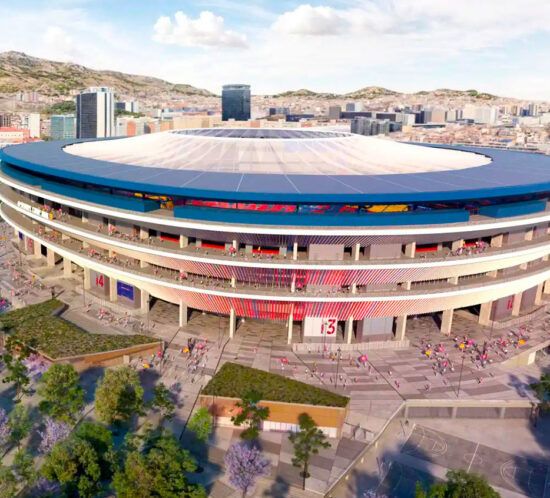 Vista aérea del estadio Spotify Camp Nou